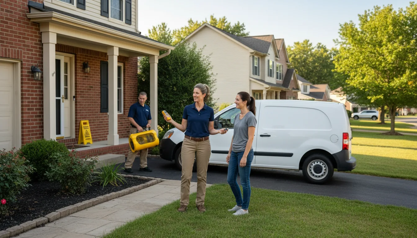 Residential water damage restoration in Bridgewater, SD